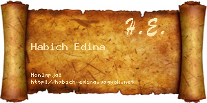 Habich Edina névjegykártya